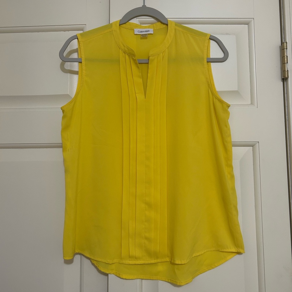 Calvin Klein Women's Vibrant Yellow Blouse
